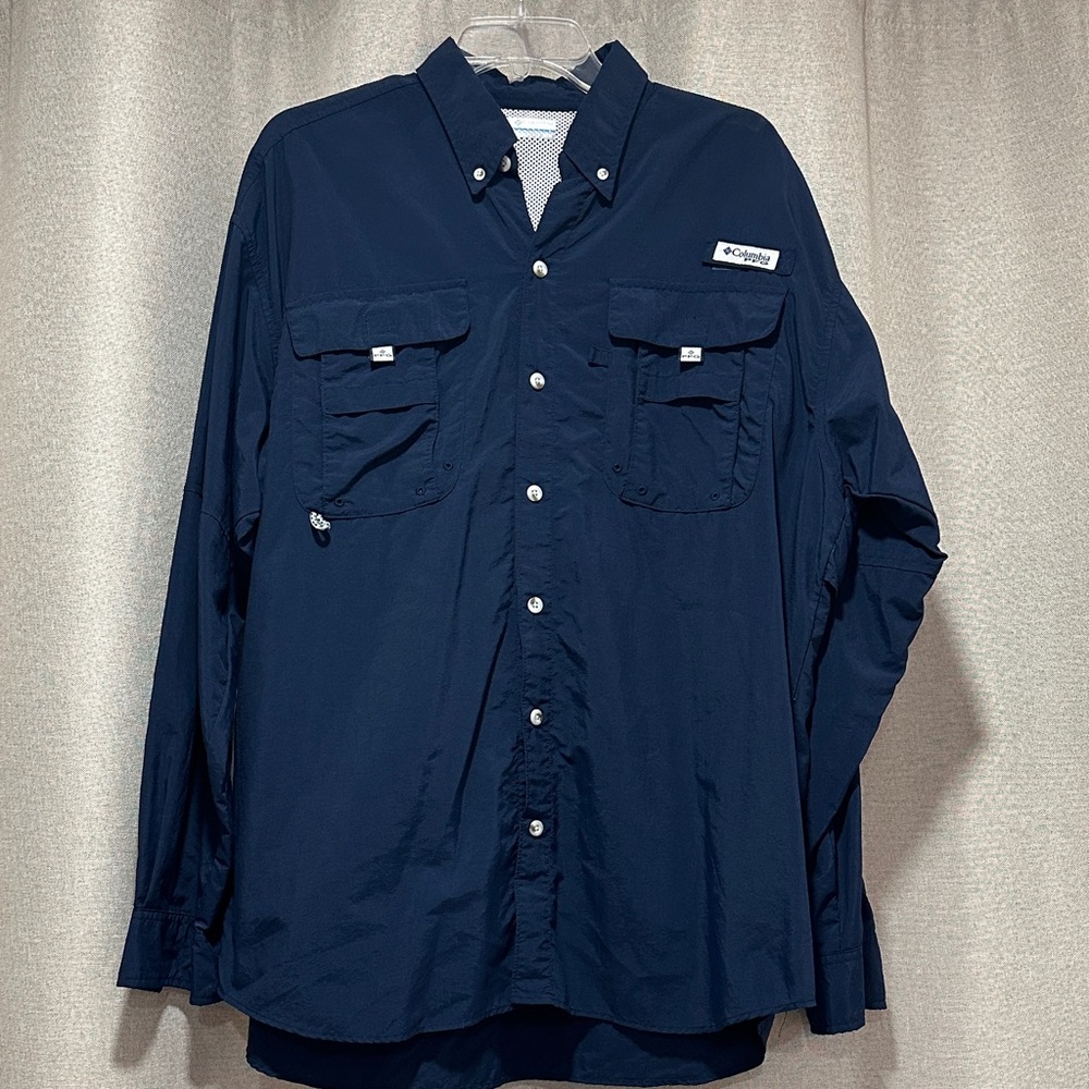 Columbia Dark Blue Button-Up Shirt